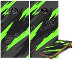Cornhole Game Board Vinyl Skin Wrap Kit - Premium Laminated - Jagged Camo Neon Green fits 24x48 game boards (GAMEBOARDS NOT INCLUDED)