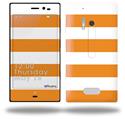 Psycho Stripes Orange and White - Decal Style Skin (fits Nokia Lumia 928)