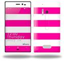 Psycho Stripes Hot Pink and White - Decal Style Skin (fits Nokia Lumia 928)