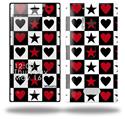Hearts and Stars Red - Decal Style Skin (fits Nokia Lumia 928)