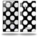 Kearas Polka Dots White On Black - Decal Style Skin (fits Nokia Lumia 928)