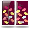 Plain Leaves On Burgundy - Decal Style Skin (fits Nokia Lumia 928)
