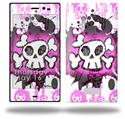 Cartoon Skull Pink - Decal Style Skin (fits Nokia Lumia 928)