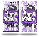 Cartoon Skull Purple - Decal Style Skin (fits Nokia Lumia 928)