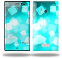 Bokeh Squared Neon Teal - Decal Style Skin (fits Nokia Lumia 928)