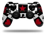 WraptorSkinz Skin compatible with Sony PS4 Dualshock Controller PlayStation 4 Original Slim and Pro Hearts and Stars Red (CONTROLLER NOT INCLUDED)