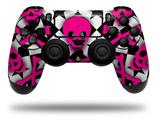 WraptorSkinz Skin compatible with Sony PS4 Dualshock Controller PlayStation 4 Original Slim and Pro Pink Skulls and Stars (CONTROLLER NOT INCLUDED)