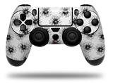 WraptorSkinz Skin compatible with Sony PS4 Dualshock Controller PlayStation 4 Original Slim and Pro Kearas Daisies Black on White (CONTROLLER NOT INCLUDED)