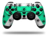 WraptorSkinz Skin compatible with Sony PS4 Dualshock Controller PlayStation 4 Original Slim and Pro Kearas Daisies Stripe SeaFoam (CONTROLLER NOT INCLUDED)