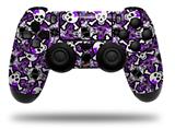 WraptorSkinz Skin compatible with Sony PS4 Dualshock Controller PlayStation 4 Original Slim and Pro Splatter Girly Skull Purple (CONTROLLER NOT INCLUDED)
