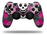 WraptorSkinz Skin compatible with Sony PS4 Dualshock Controller PlayStation 4 Original Slim and Pro Princess Skull Heart Pink (CONTROLLER NOT INCLUDED)