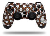 WraptorSkinz Skin compatible with Sony PS4 Dualshock Controller PlayStation 4 Original Slim and Pro Locknodes 01 Burnt Orange (CONTROLLER NOT INCLUDED)