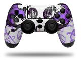 WraptorSkinz Skin compatible with Sony PS4 Dualshock Controller PlayStation 4 Original Slim and Pro Cartoon Skull Purple (CONTROLLER NOT INCLUDED)