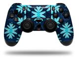 WraptorSkinz Skin compatible with Sony PS4 Dualshock Controller PlayStation 4 Original Slim and Pro Abstract Floral Blue (CONTROLLER NOT INCLUDED)