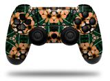 WraptorSkinz Skin compatible with Sony PS4 Dualshock Controller PlayStation 4 Original Slim and Pro Floral Pattern Orange (CONTROLLER NOT INCLUDED)
