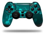 WraptorSkinz Skin compatible with Sony PS4 Dualshock Controller PlayStation 4 Original Slim and Pro Bokeh Music Neon Teal (CONTROLLER NOT INCLUDED)