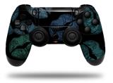 WraptorSkinz Skin compatible with Sony PS4 Dualshock Controller PlayStation 4 Original Slim and Pro Blue Green And Black Lips (CONTROLLER NOT INCLUDED)