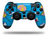 WraptorSkinz Skin compatible with Sony PS4 Dualshock Controller PlayStation 4 Original Slim and Pro Beach Party Umbrellas Blue Medium (CONTROLLER NOT INCLUDED)