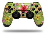 WraptorSkinz Skin compatible with Sony PS4 Dualshock Controller PlayStation 4 Original Slim and Pro Beach Flowers Sage Green (CONTROLLER NOT INCLUDED)