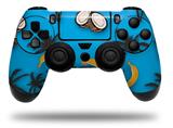WraptorSkinz Skin compatible with Sony PS4 Dualshock Controller PlayStation 4 Original Slim and Pro Coconuts Palm Trees and Bananas Blue Medium (CONTROLLER NOT INCLUDED)