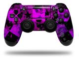 WraptorSkinz Skin compatible with Sony PS4 Dualshock Controller PlayStation 4 Original Slim and Pro Purple Star Checkerboard (CONTROLLER NOT INCLUDED)