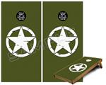 Cornhole Game Board Vinyl Skin Wrap Kit - Distressed Army Star fits 24x48 game boards (GAMEBOARDS NOT INCLUDED)