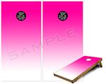 Cornhole Game Board Vinyl Skin Wrap Kit - Smooth Fades White Hot Pink fits 24x48 game boards (GAMEBOARDS NOT INCLUDED)