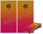 Cornhole Game Board Vinyl Skin Wrap Kit - Faded Dots Hot Pink Orange fits 24x48 game boards (GAMEBOARDS NOT INCLUDED)