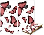 Cornhole Game Board Vinyl Skin Wrap Kit - Butterflies Pink fits 24x48 game boards (GAMEBOARDS NOT INCLUDED)