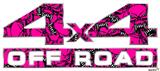 Scattered Skulls Hot Pink - 4x4 Decal Bolted 13x5.5 (2 Decal Set)