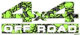 Scattered Skulls Neon Green - 4x4 Decal Bolted 13x5.5 (2 Decal Set)