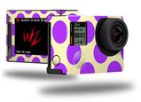 Kearas Polka Dots Purple On Cream - Decal Style Skin fits GoPro Hero 4 Silver Camera (GOPRO SOLD SEPARATELY)