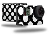 Kearas Polka Dots White On Black - Decal Style Skin fits GoPro Hero 4 Black Camera (GOPRO SOLD SEPARATELY)