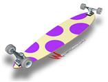 Kearas Polka Dots Purple On Cream - Decal Style Vinyl Wrap Skin fits Longboard Skateboards up to 10"x42" (LONGBOARD NOT INCLUDED)