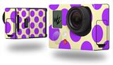 Kearas Polka Dots Purple On Cream - Decal Style Skin fits GoPro Hero 3+ Camera (GOPRO NOT INCLUDED)