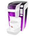 Decal Style Vinyl Skin compatible with Keurig K10 / K15 Mini Plus Coffee Makers Fire Flames Purple (KEURIG NOT INCLUDED)
