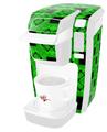 Decal Style Vinyl Skin compatible with Keurig K10 / K15 Mini Plus Coffee Makers Criss Cross Green (KEURIG NOT INCLUDED)