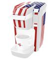 Decal Style Vinyl Skin compatible with Keurig K10 / K15 Mini Plus Coffee Makers USA American Flag 01 (KEURIG NOT INCLUDED)