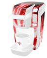 Decal Style Vinyl Skin compatible with Keurig K10 / K15 Mini Plus Coffee Makers Lightning Red (KEURIG NOT INCLUDED)