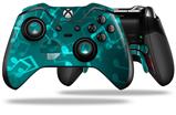 Bokeh Music Neon Teal - Decal Style Skin fits Microsoft XBOX One ELITE Wireless Controller