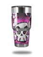 Skin Decal Wrap for Yeti Tumbler Rambler 30 oz Cartoon Skull Pink (TUMBLER NOT INCLUDED)