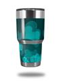 Skin Decal Wrap for Yeti Tumbler Rambler 30 oz Bokeh Hearts Neon Teal (TUMBLER NOT INCLUDED)
