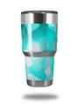 Skin Decal Wrap for Yeti Tumbler Rambler 30 oz Bokeh Squared Neon Teal (TUMBLER NOT INCLUDED)
