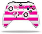 WraptorSkinz Decal Skin Wrap Set works with 2016 and newer XBOX One S / X Controller Psycho Stripes Hot Pink and White (CONTROLLER NOT INCLUDED)