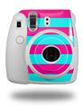WraptorSkinz Skin Decal Wrap compatible with Fujifilm Mini 8 Camera Psycho Stripes Neon Teal and Hot Pink (CAMERA NOT INCLUDED)