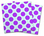 WraptorSkinz Vinyl Craft Cutter Designer 12x12 Sheets Kearas Polka Dots Purple And Blue - 2 Pack