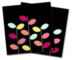 WraptorSkinz Vinyl Craft Cutter Designer 12x12 Sheets Plain Leaves On Black - 2 Pack