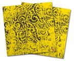 WraptorSkinz Vinyl Craft Cutter Designer 12x12 Sheets Folder Doodles Yellow - 2 Pack