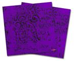 WraptorSkinz Vinyl Craft Cutter Designer 12x12 Sheets Folder Doodles Purple - 2 Pack