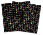 WraptorSkinz Vinyl Craft Cutter Designer 12x12 Sheets Kearas Hearts Black - 2 Pack